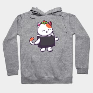 Cute Cat Sushi Salmon (3) Hoodie